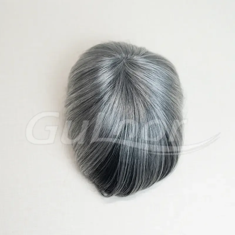 Custom Order Super Welded Fine Mono Human Hair Men's Toupee 110%Density
