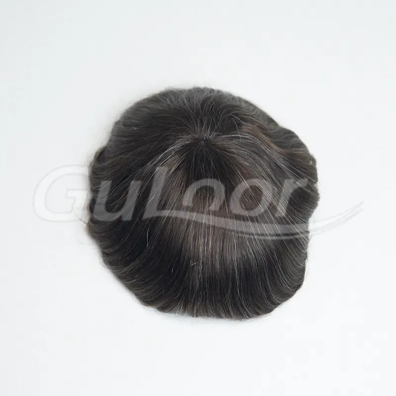 High Quality Human Hair Fine Welded Mono With Npu On Side And Back #415
