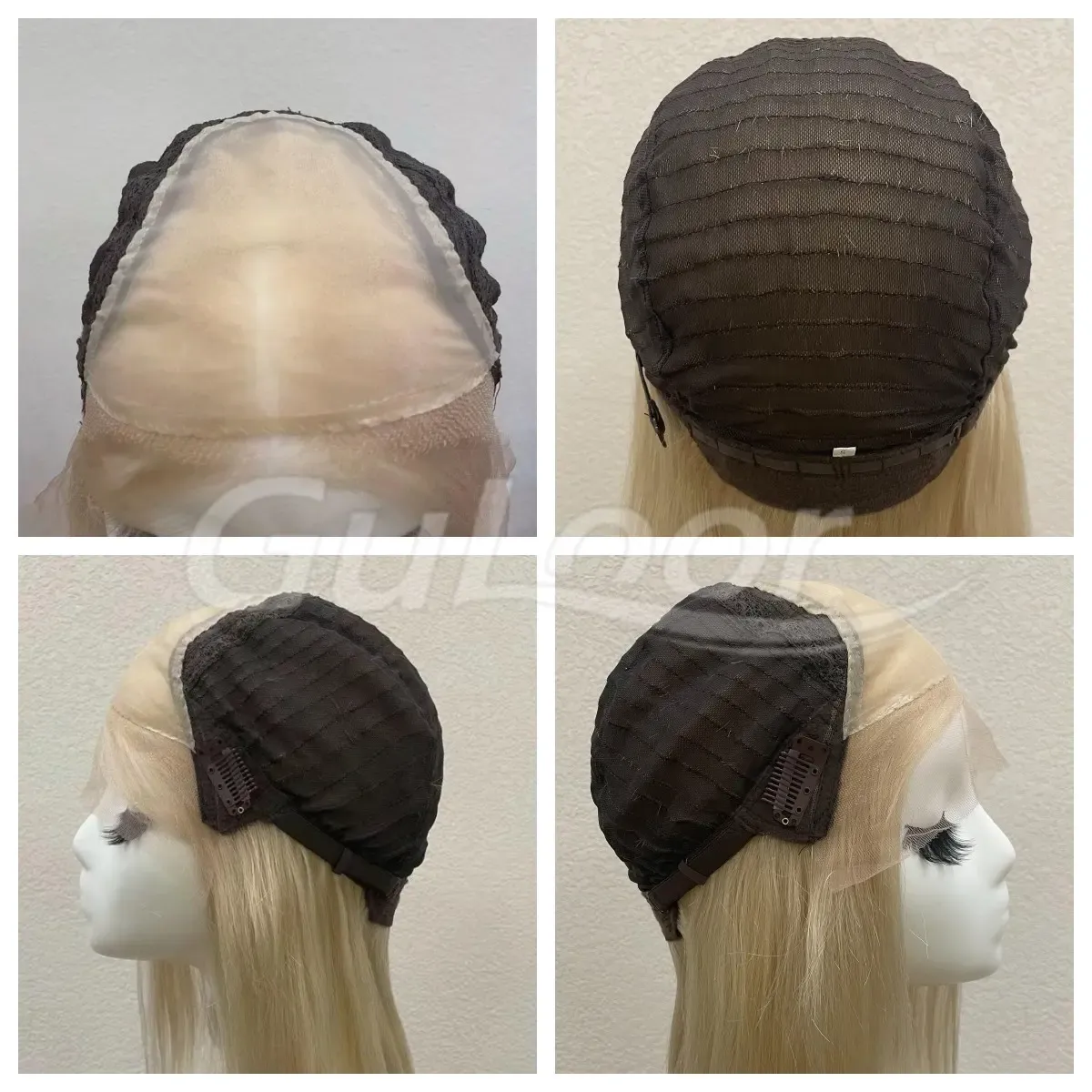 Natural Straight 16 Inches 100% Human Hair Front Lace Wig Color H-001