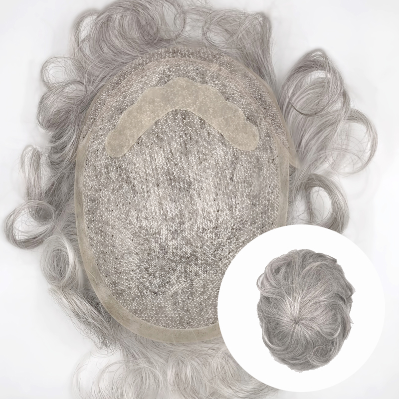 Custom | Fine Welded Mono with PU and French Lace Front Hair Replacement System