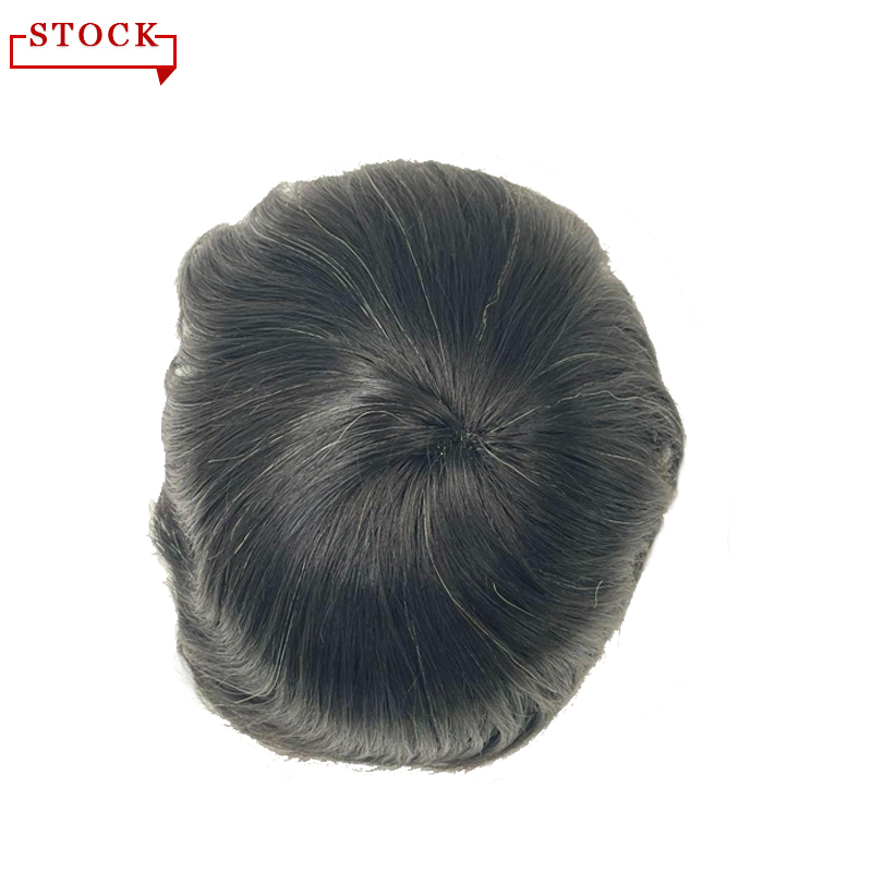 Wholesale Men Toupee In Stock #1B10 | French Lace Hair System  | Guloor Hair