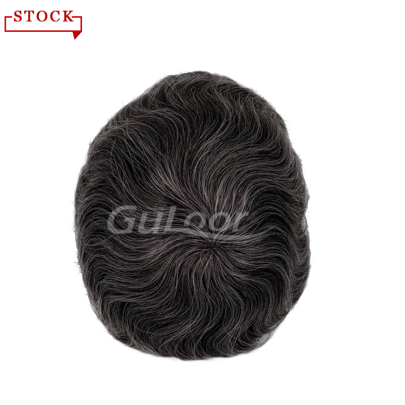 Wholesale Men Toupee In Stock #1B40 | French Lace Hair System  | Guloor Hair