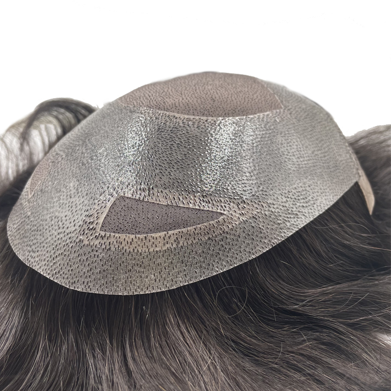 CHS27 | Fine Mono with Thin Skin and Lace Front Stock Hairpieces for Men