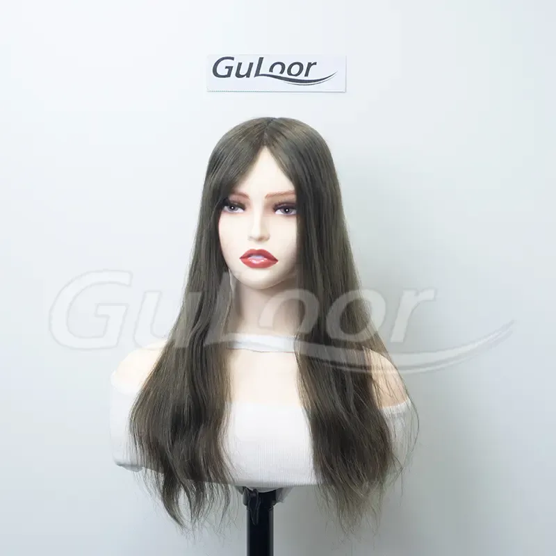 Silk Top topper Color #6 Human Hair base size 6 by 6 | Guloor Hair