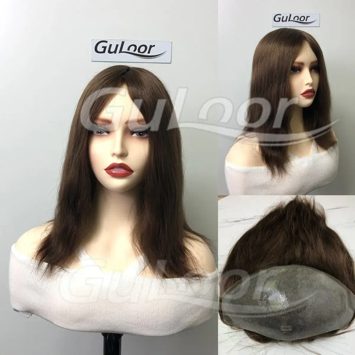 Full skin topper Color #6  Women's Topper  | Guloor Hair