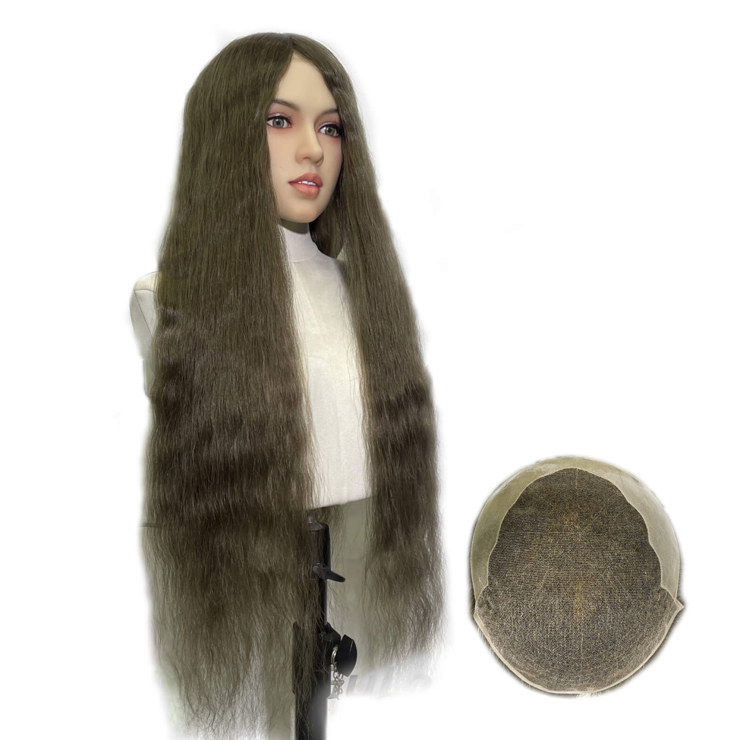 Custom style ：lace with PU Topper Q6 style  Women's Topper  | Guloor Hair