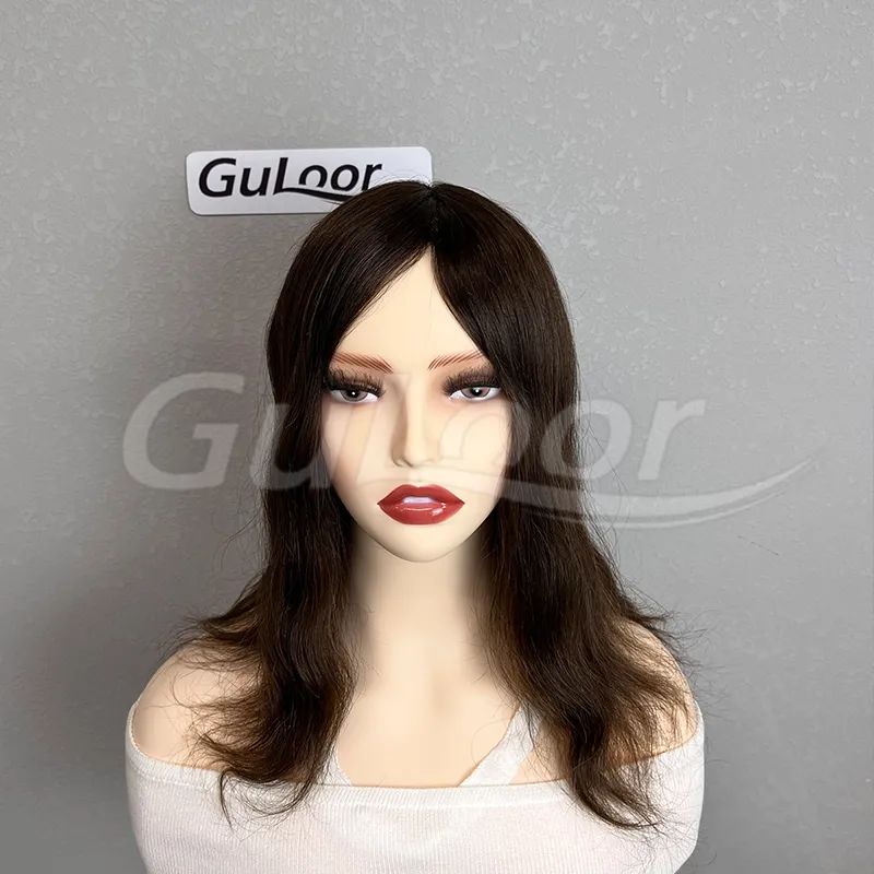 Silk Top topper Color #2 European Hair base size 6 by 8 | Guloor Hair