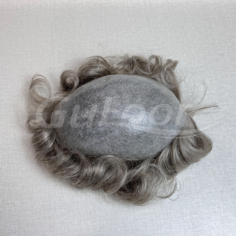 Skin 0.08mm Base 80% Density #575 Color Human Hair Toupee