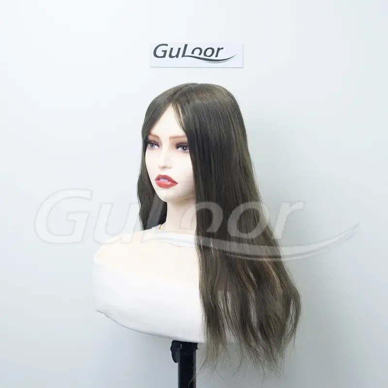Silk Top topper Color #6 Human Hair base size 6 by 6 | Guloor Hair