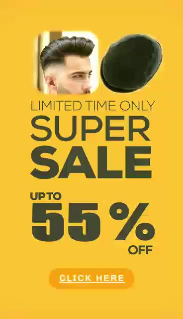Super Promotion-Q6 Style Men's Hair Replacement System