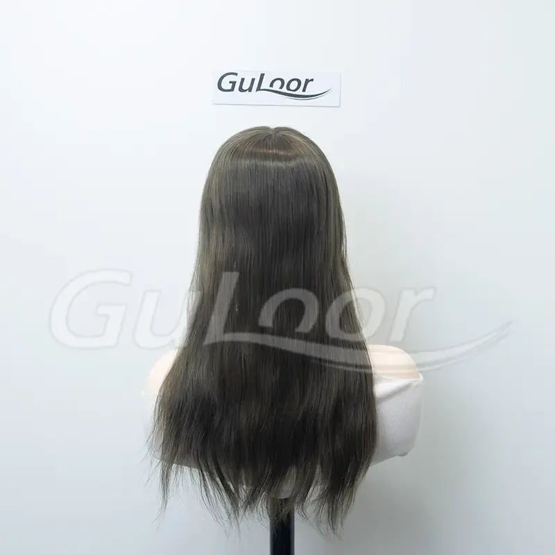 Silk Top topper Color #6 Human Hair base size 6 by 6 | Guloor Hair