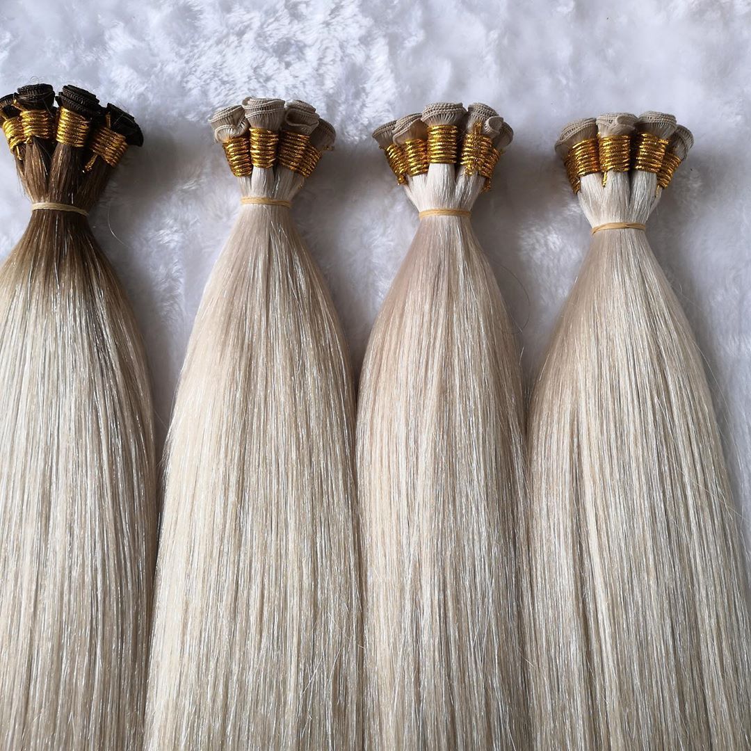 Double Drown 100% Human Hair Handtied Weft