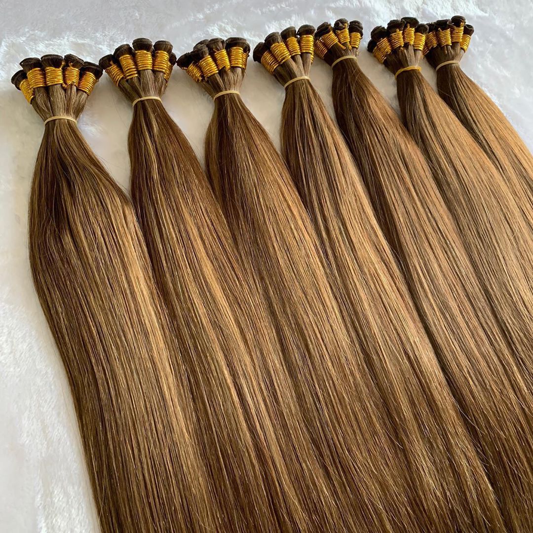 100% Hand Made Real Human Hair Handtied Weft
