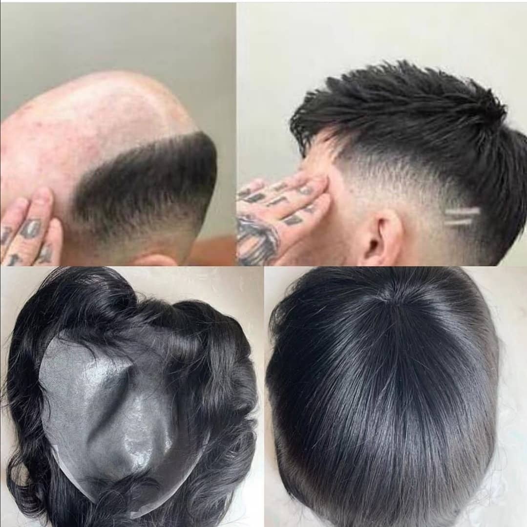 Thin Skin Men Toupee Wholesale Price 100% Virgin Human Hair