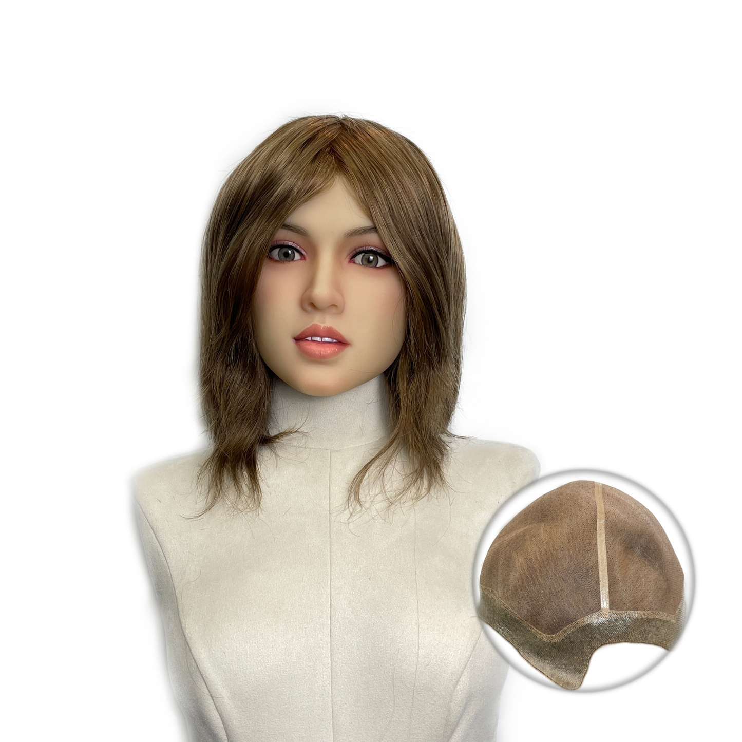 Custom Order：Mono with PU Sides-Woman big Topper-Custom Color | Guloor Hair