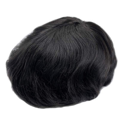 Latest style ANK#3，1B#, Men's Hair replacement System Manufactured by GULOOR wig supplier in Qingdao, China