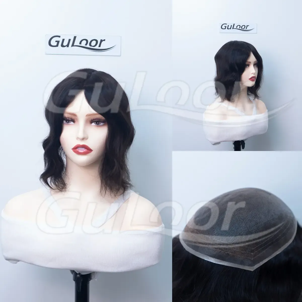 Hard lace topper Color #1B Human Women's Topper  | Guloor Hair