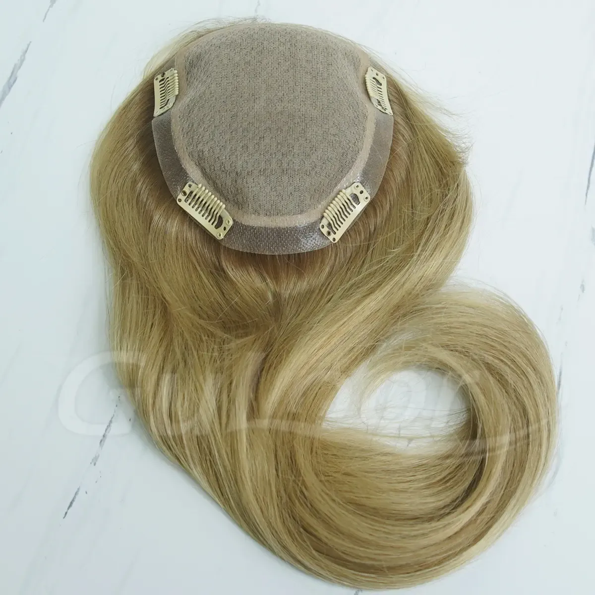 Silk Top Toupper 18 Inches Color##27/14/12 Human hair PU | Guloor Hair