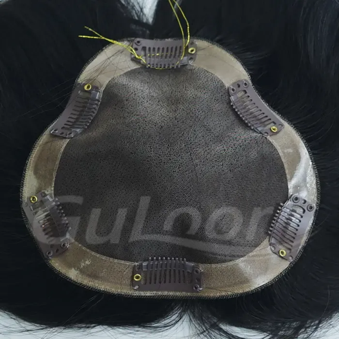 Fine Mono with Npu  12 inches Color#1B Human hair PU | Guloor Hair