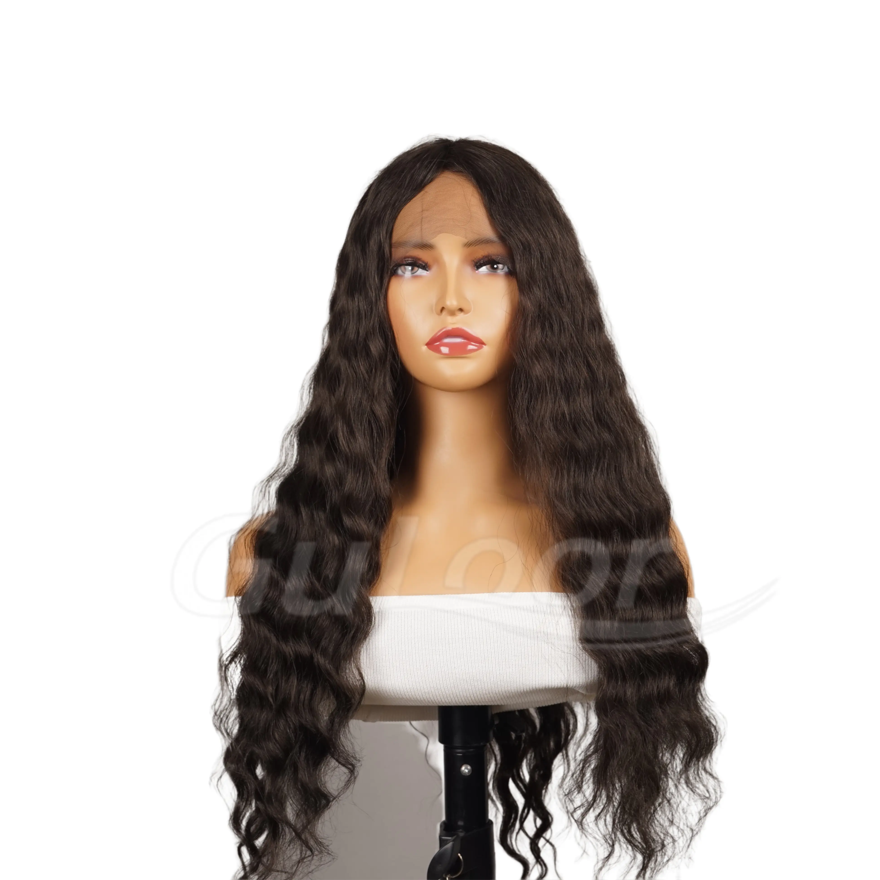 Full lace hand crocheted wig color #2 hair length 24 inches