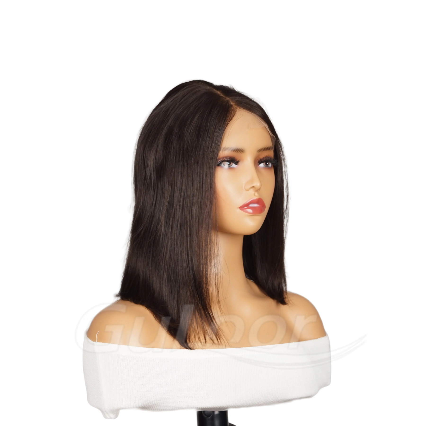 Natural Straight 13 Inches 100% Human Hair Front Lace Wig Color H-001