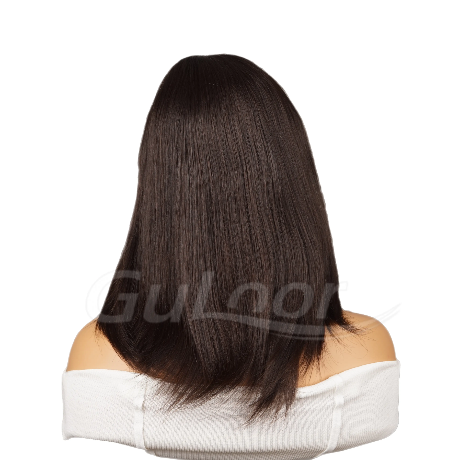 Natural Straight 16 Inches 100% Human Hair Front Lace Wig Color H-001