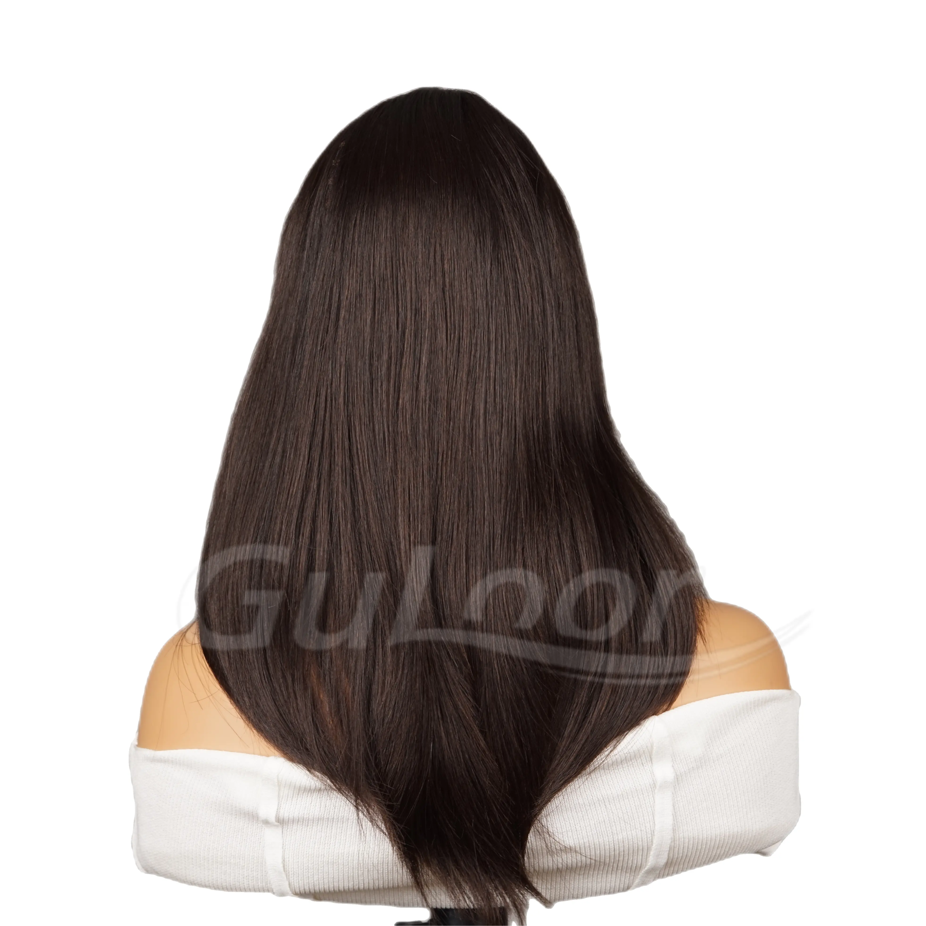Natural Straight 18 Inches 100% Human Hair Front Lace Wig Color H-001