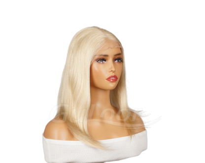 Natural Straight 18 Inches 100% Human Hair Front Lace Wig Color H-002