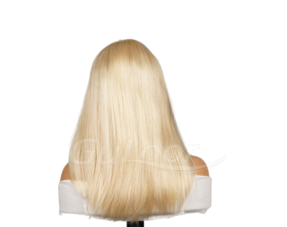 Natural Straight 18 Inches 100% Human Hair Front Lace Wig Color H-002