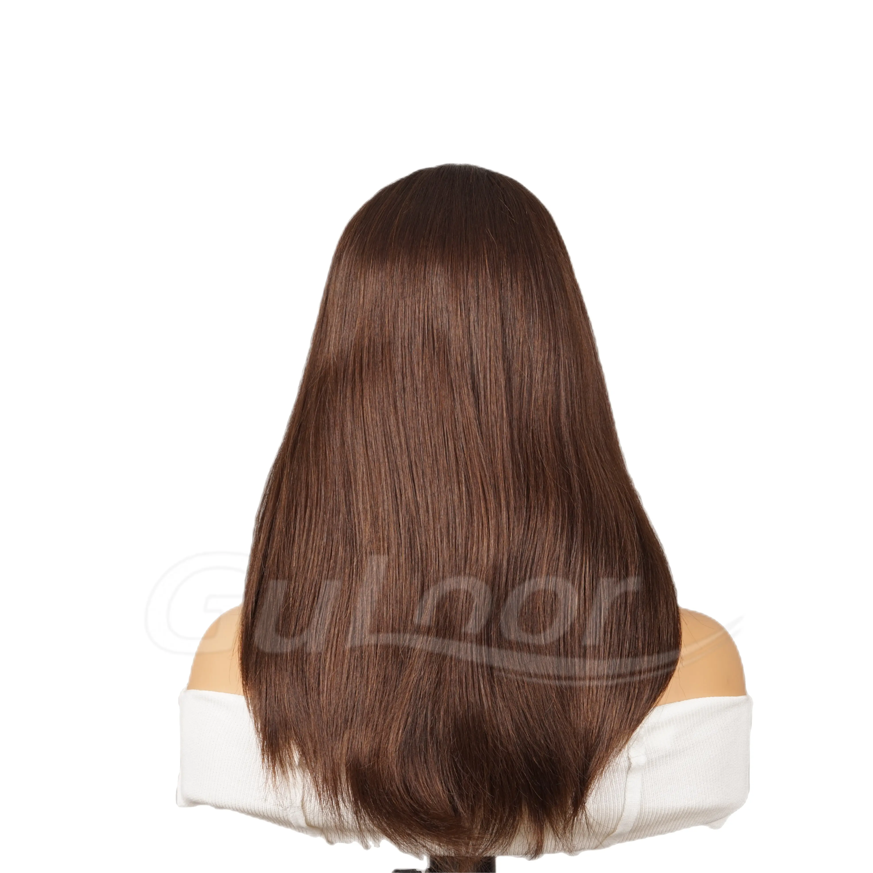 Natural Straight 18 Inches 100% Human Hair Front Lace Wig Color H-004