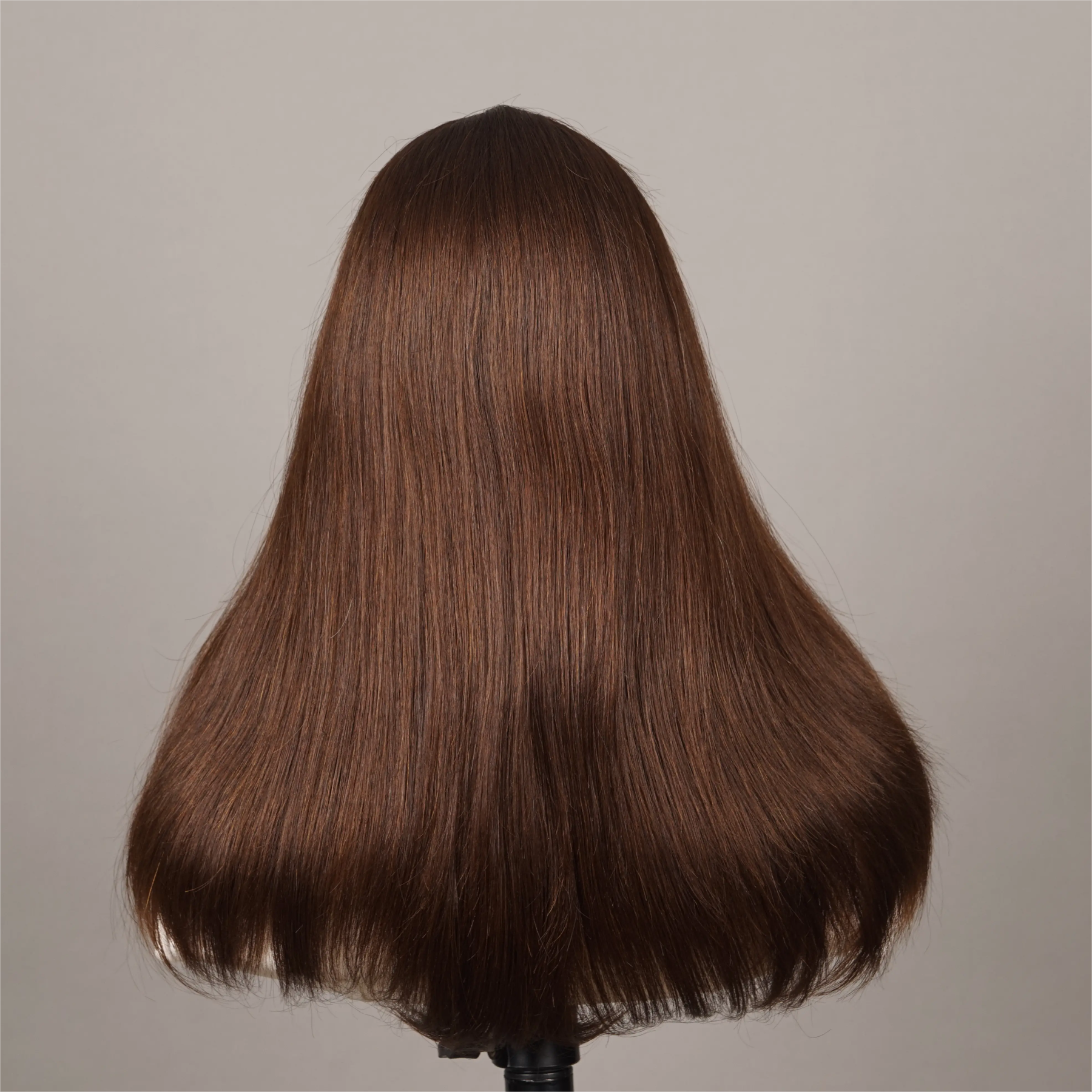 Natural Straight 20 Inches 100% Human Hair Front Lace Wig Color H-004