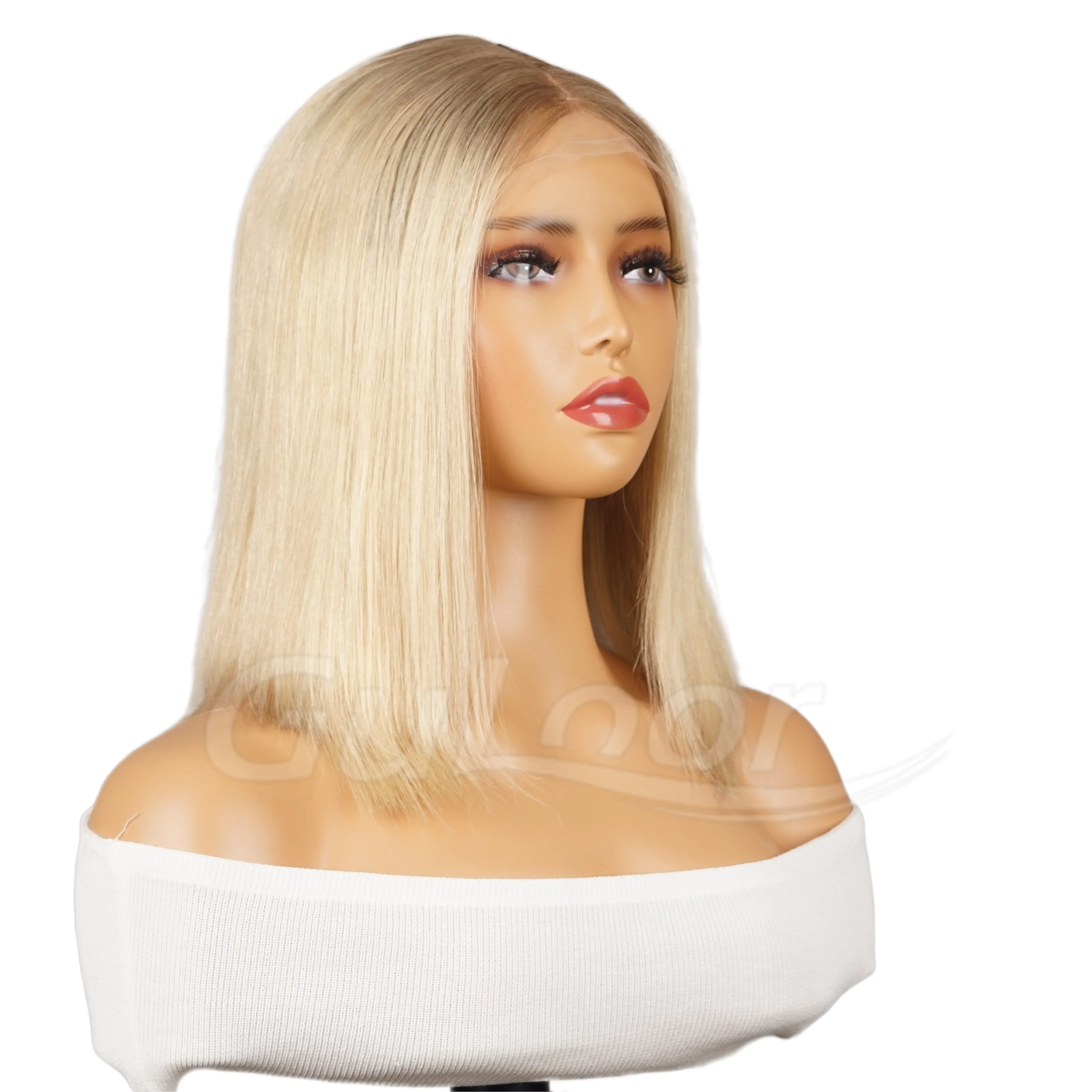 Natural Straight 13 Inches 100% Human Hair Front Lace Wig Color H-003