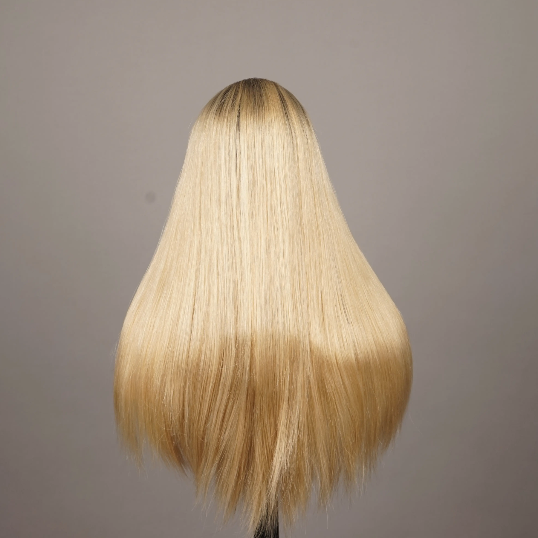 Natural Straight 24 Inches 100% Human Hair Front Lace Wig Color H-003