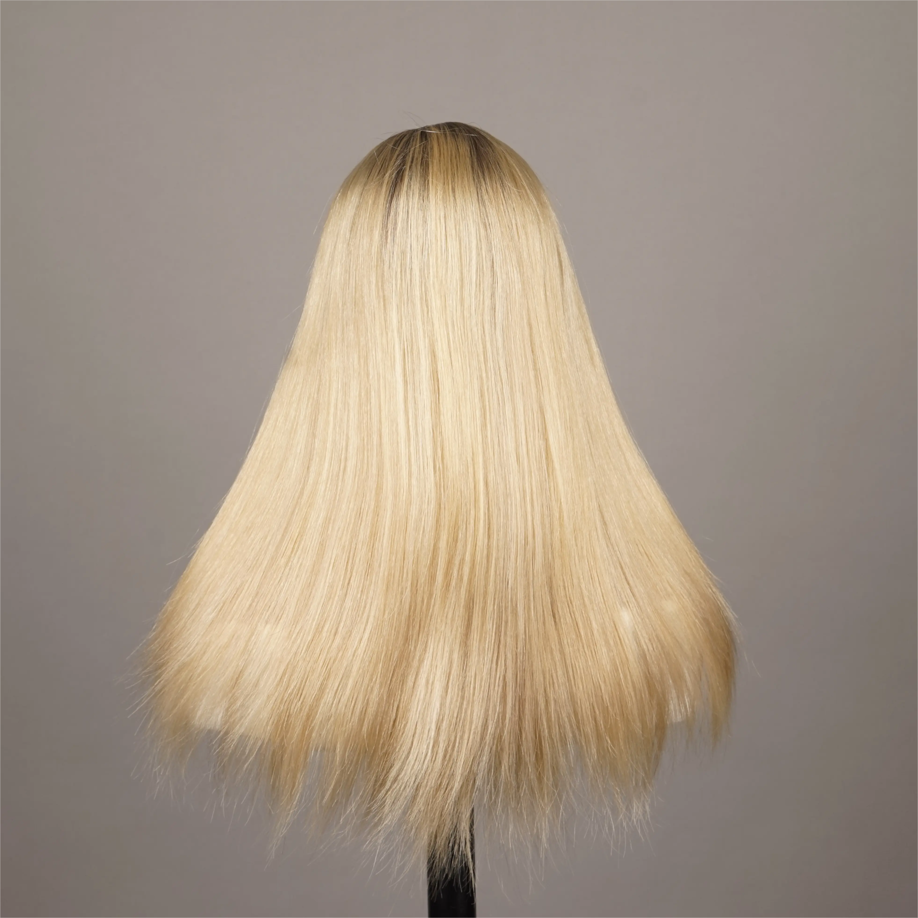 Natural Straight 20 Inches 100% Human Hair Front Lace Wig Color H-003