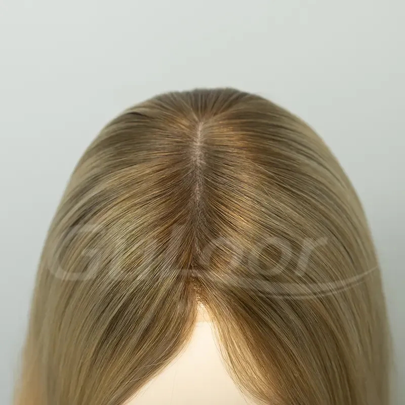 New Stock Jewish Medical Wigs14Inches Silk Top Front Lace All Hand Tied Made Color#7/101 100% Chineses Virgin Hair-Guloor