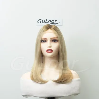 Jewish wig Silk Top Front Lace New Stock 15 Inches | Guloor Hair