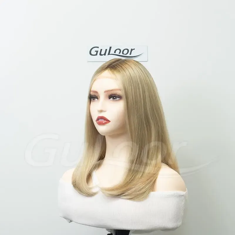 New Stock 15 Inches Silk Top Front Lace All Hand Tied Made Color#22F16S8 100% Chineses Virgin Hair