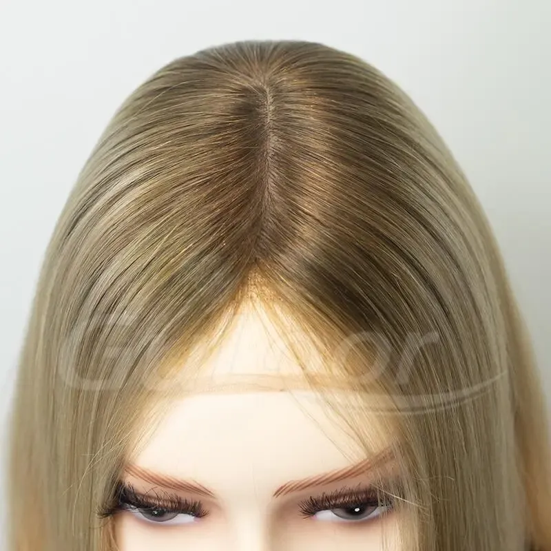 New Stock 15 Inches Silk Top Front Lace All Hand Tied Made Color#22F16S8 100% Chineses Virgin Hair