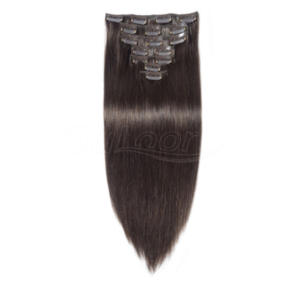 100% Remy human hair clip in extension ,human hair