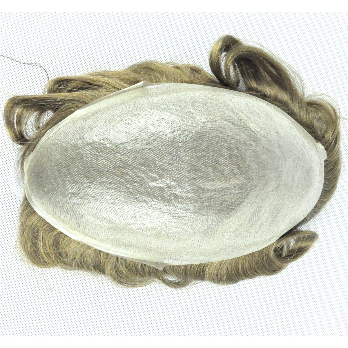 Mens Toupee Hairpiece Mirage Human Hair Systems 1B30#