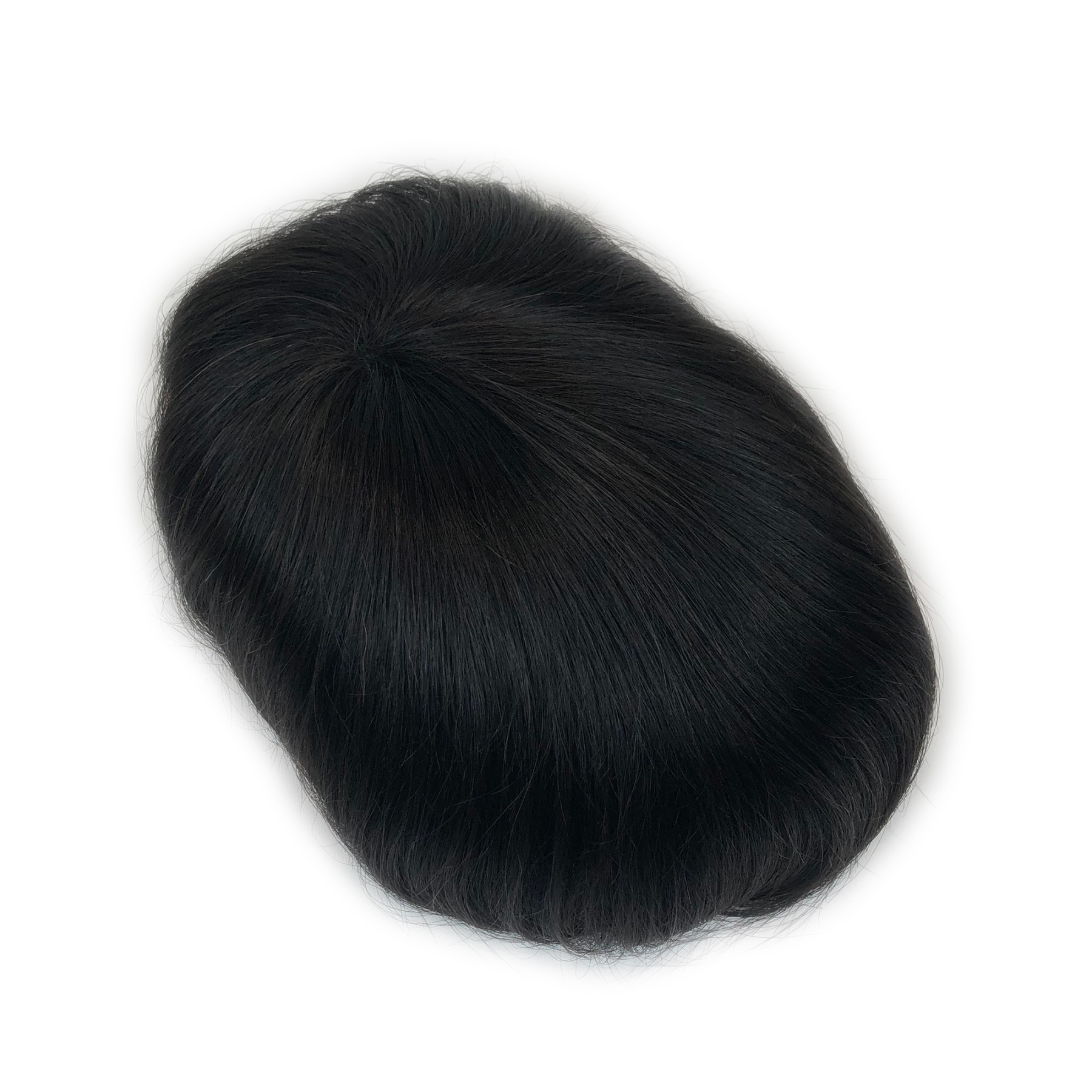 Custom Order Human Hair Full Skin V-loop #1B Mix #1 Men Hair system