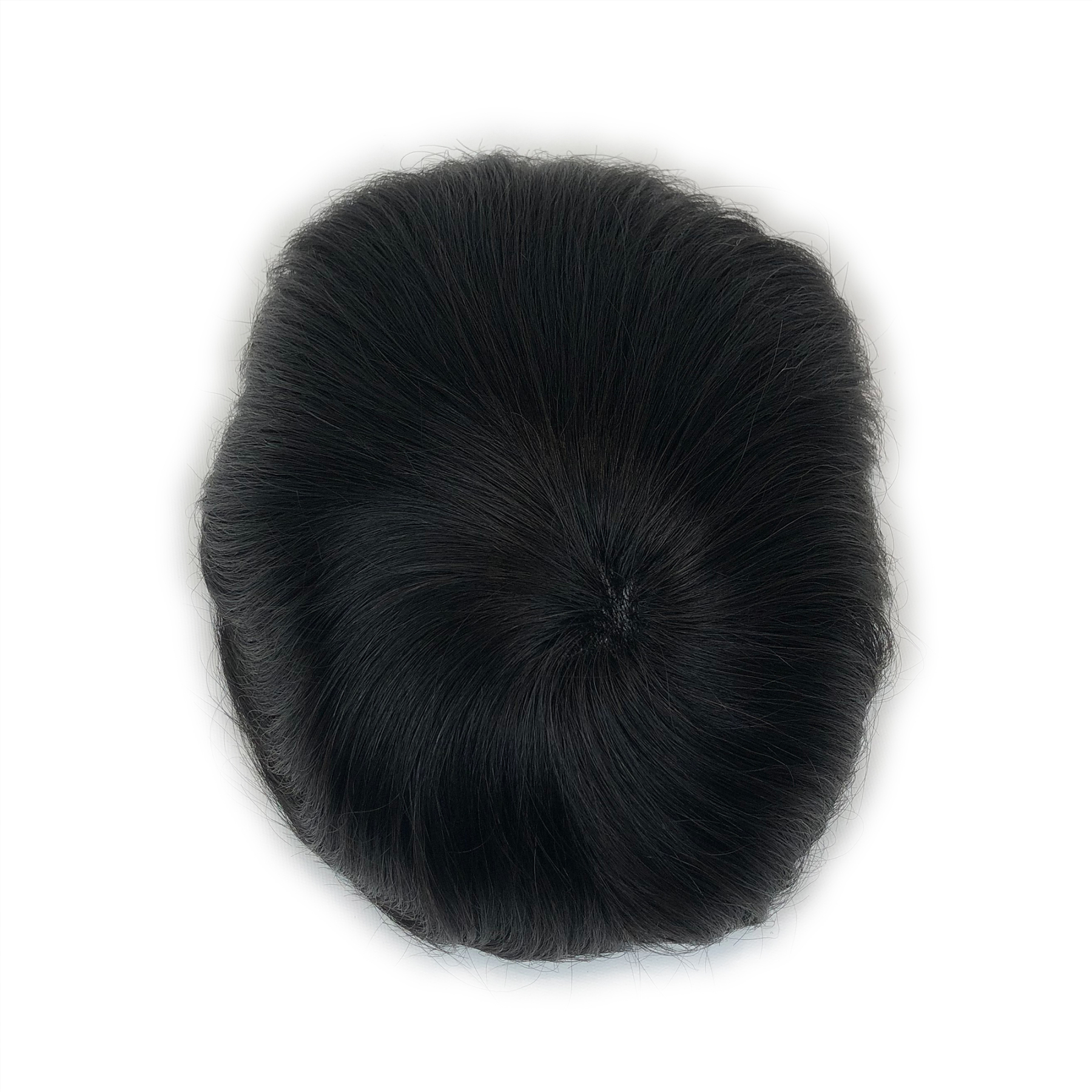 Custom Order Human Hair Full Skin V-loop #1B Mix #1 Men Hair system