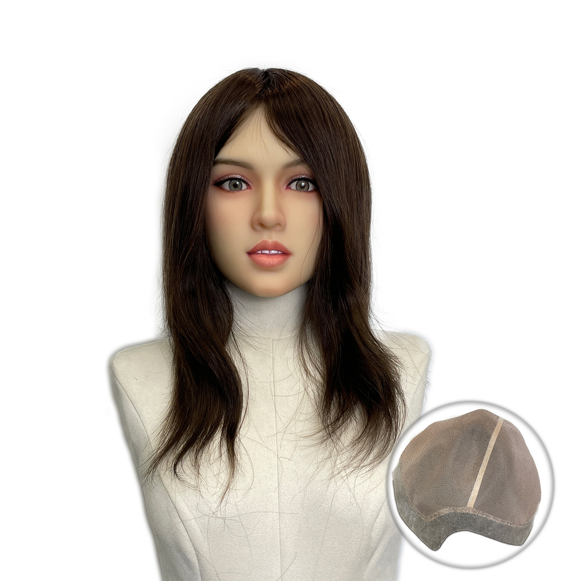 Custom Order：Mono with PU Sides-Woman big Topper-Custom Color | Guloor Hair