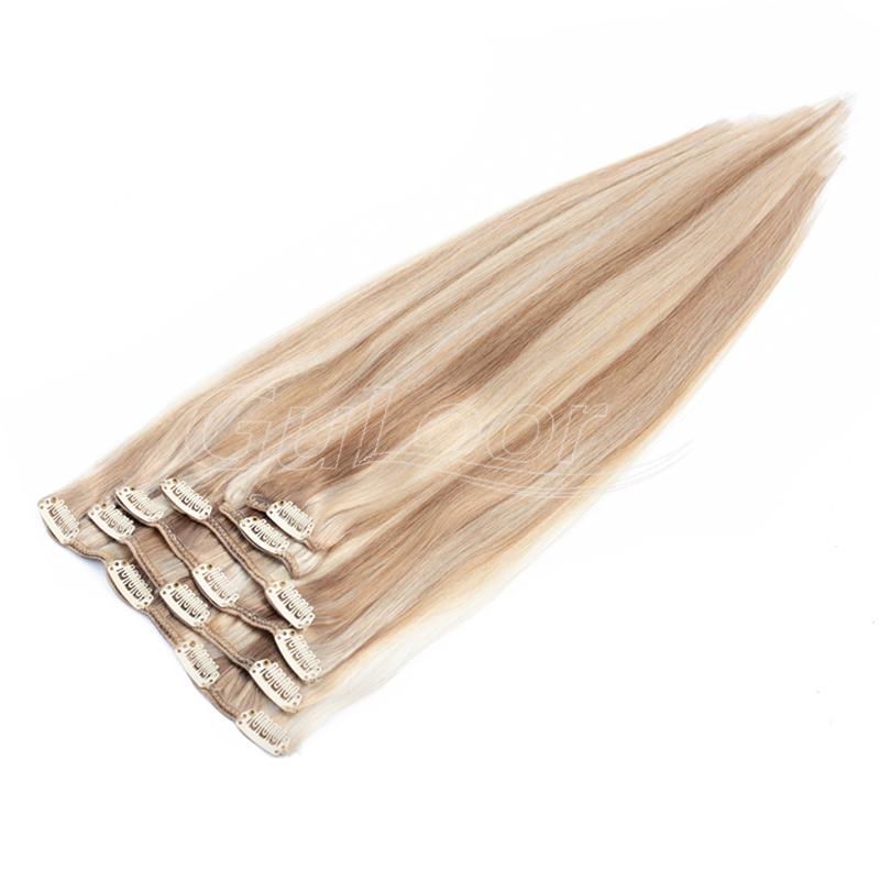 Factory price wholesale different types clip in 100% human hair extensions