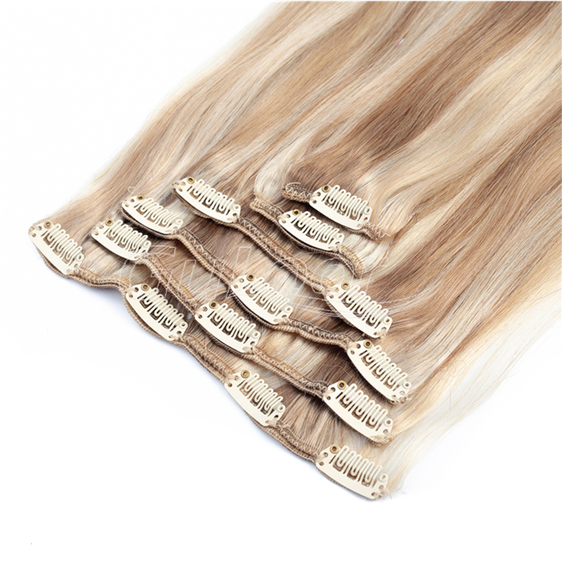 Factory price wholesale different types clip in 100% human hair extensions
