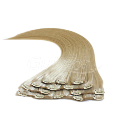 Fashionable and convenient human hair clip in hair extensions