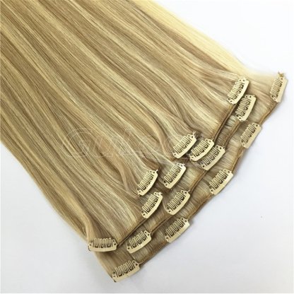 Fashionable and convenient human hair clip in hair extensions