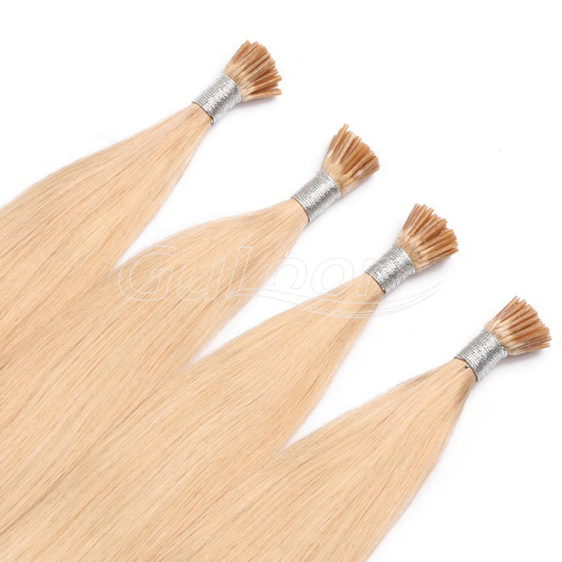 Cuticle aligned silky straight russian human hair I tip hair