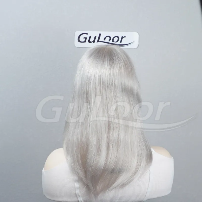 Silk Top base Women's Topper grey hair virgin hair | Guloor Hair