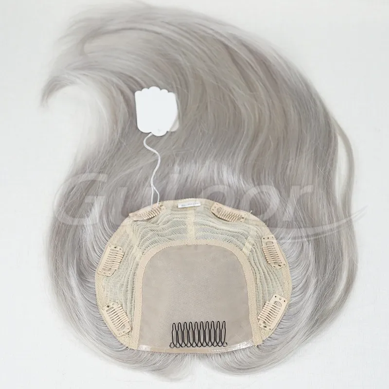 Silk Top base Women's Topper grey hair virgin hair | Guloor Hair
